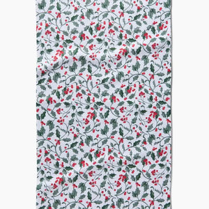 Christmas Holly Kitchen Tea Towel - Eden Lifestyle