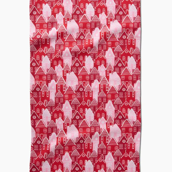 Christmas Houses Kitchen Tea Towel - Eden Lifestyle