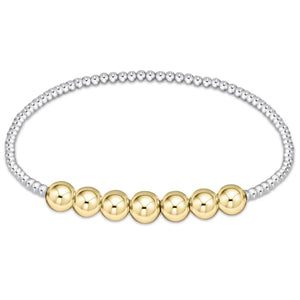 Classic Beaded Bliss 3mm Bead Bracelet - 6mm - Mixed Metal - Eden Lifestyle
