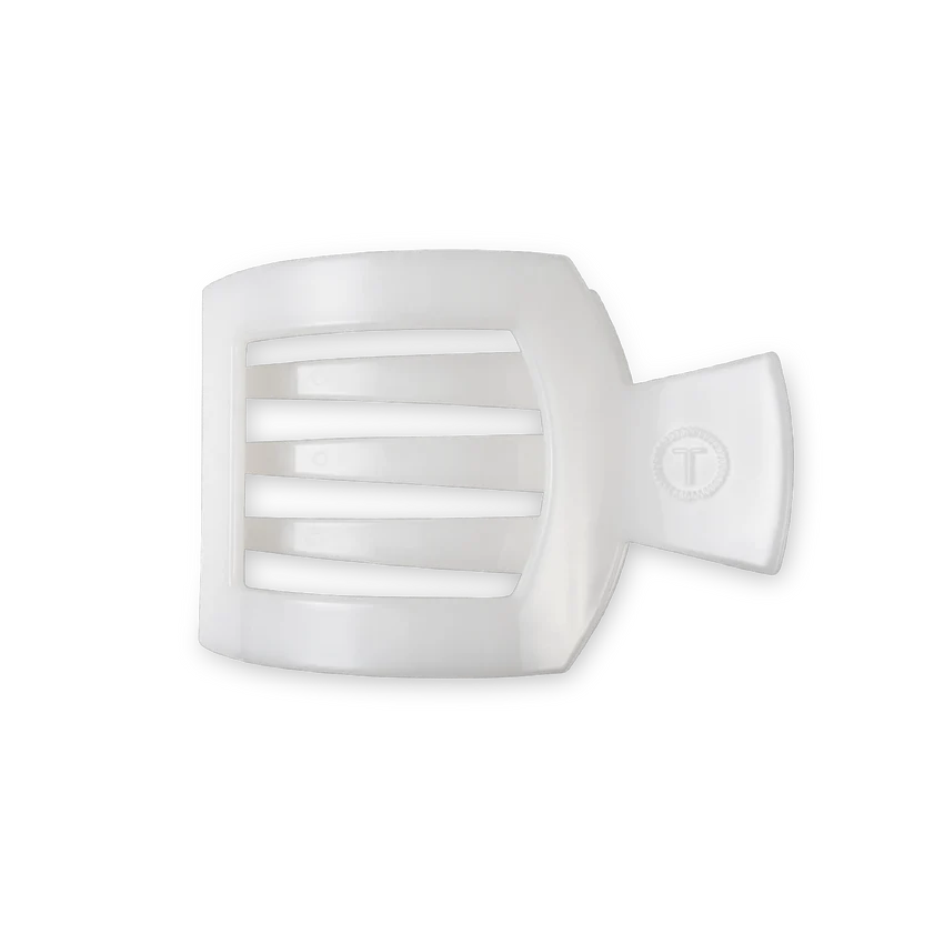 Coconut White Medium Flat Square Clip - Eden Lifestyle