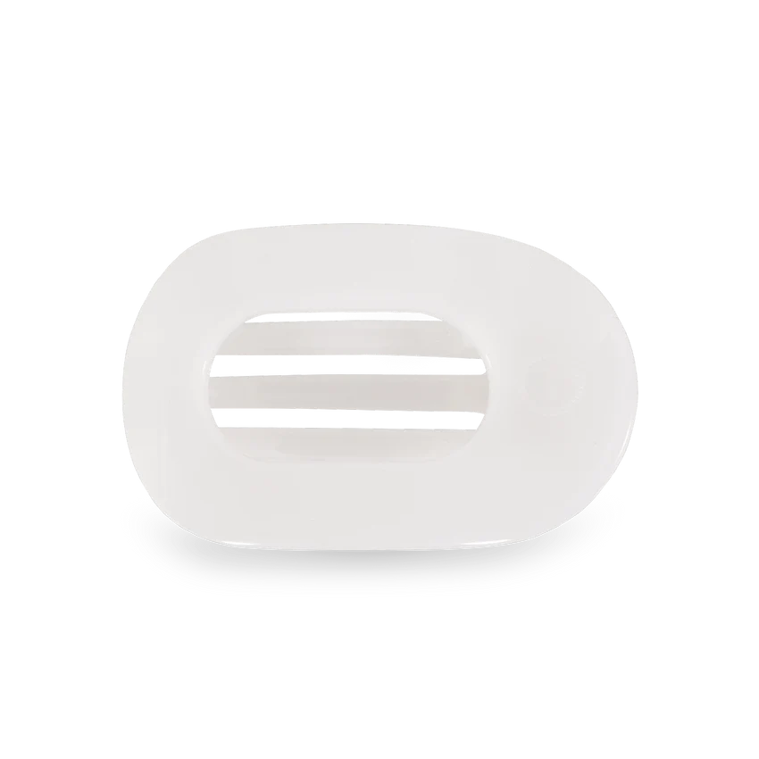 Coconut White Small Flat Round Clip - Eden Lifestyle