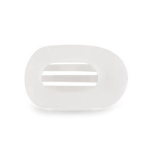 Coconut White Small Flat Round Clip - Eden Lifestyle