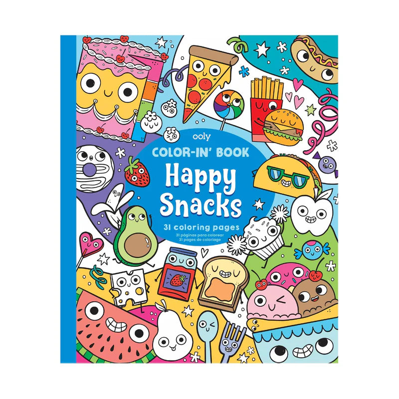 Color-in' Book Coloring Book - Happy Snacks - Eden Lifestyle