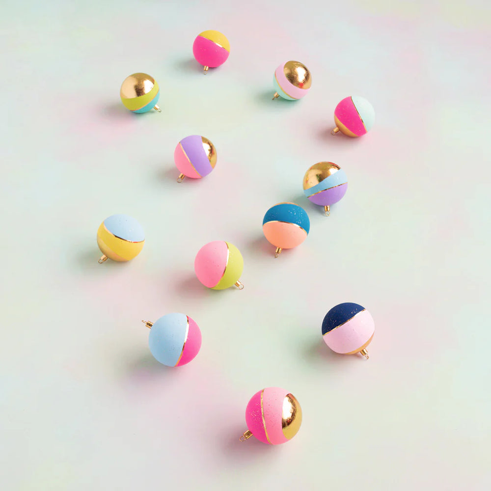 Color Couture Stripe Ball Ornament - Eden Lifestyle