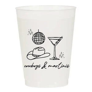 Cowboys and Martini's Frosted Cups - Eden Lifestyle