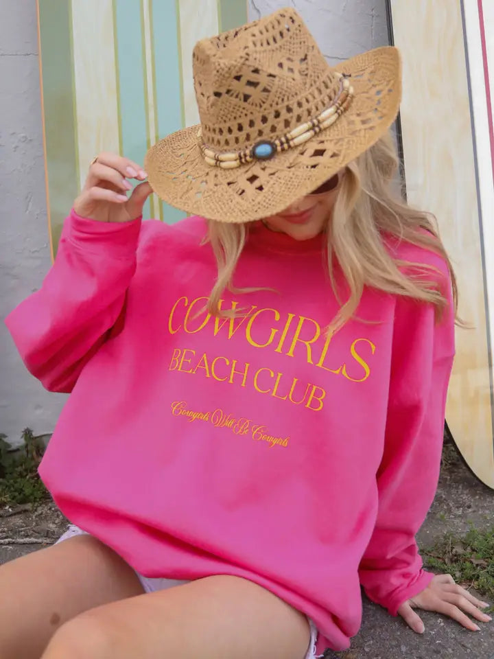 Cowgirls Beach Club Sweatshirt - Eden Lifestyle