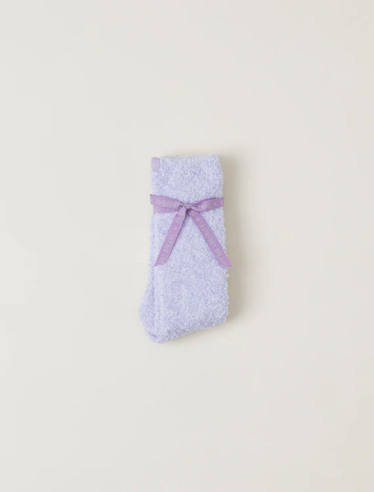 CozyChic® Youth Socks Heathered Lilac / White - Eden Lifestyle