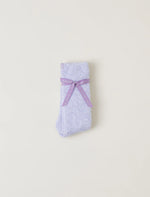 CozyChic® Youth Socks Heathered Lilac / White - Eden Lifestyle