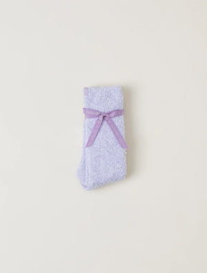 CozyChic® Youth Socks Heathered Lilac / White - Eden Lifestyle