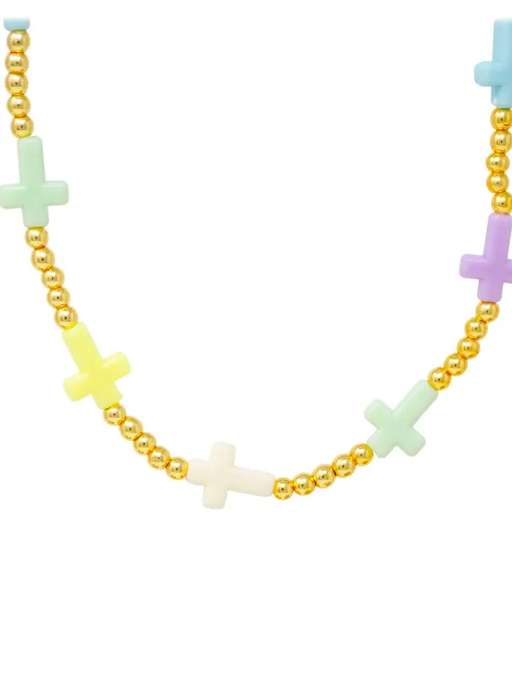 Cross Bead Necklace - Eden Lifestyle