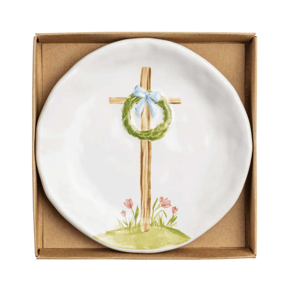 Boxed Cross Trinket Dish - Eden Lifestyle