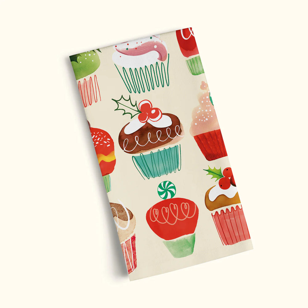 Cupcakes And Candy Holiday Cotton Tea Towel - Eden Lifestyle