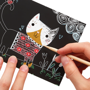 Cutie Cats Scratch and Scribble Mini Scratch Art Kit