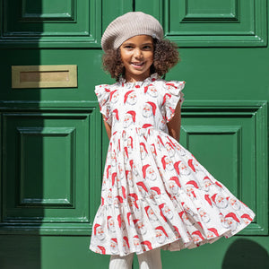 Girls Jennifer Dress Vintage Santa - Eden Lifestyle