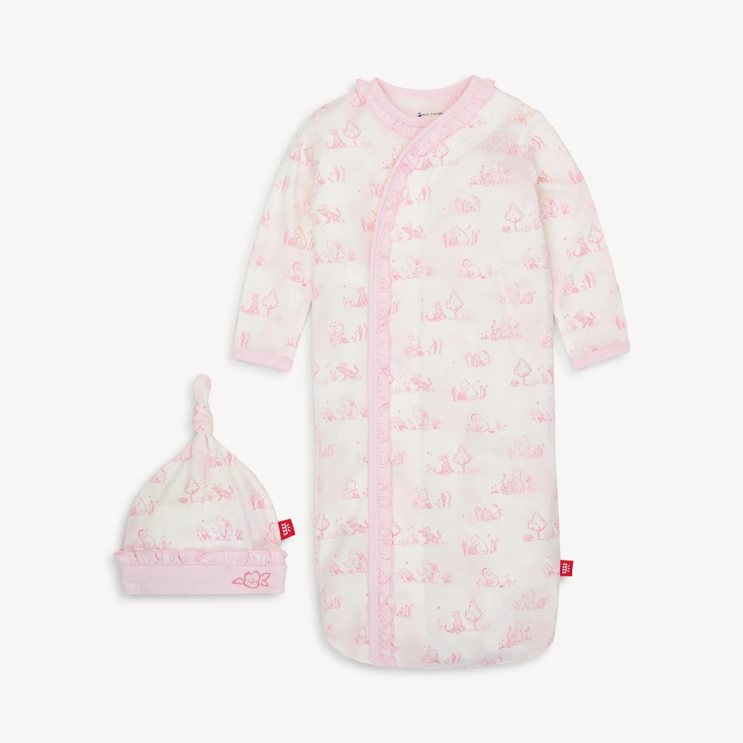 Disney Magnetic Me by Magnificent Baby Sweeter than Honey Modal Magnetic Cozy Sleeper Gown + Hat Set - Eden Lifestyle