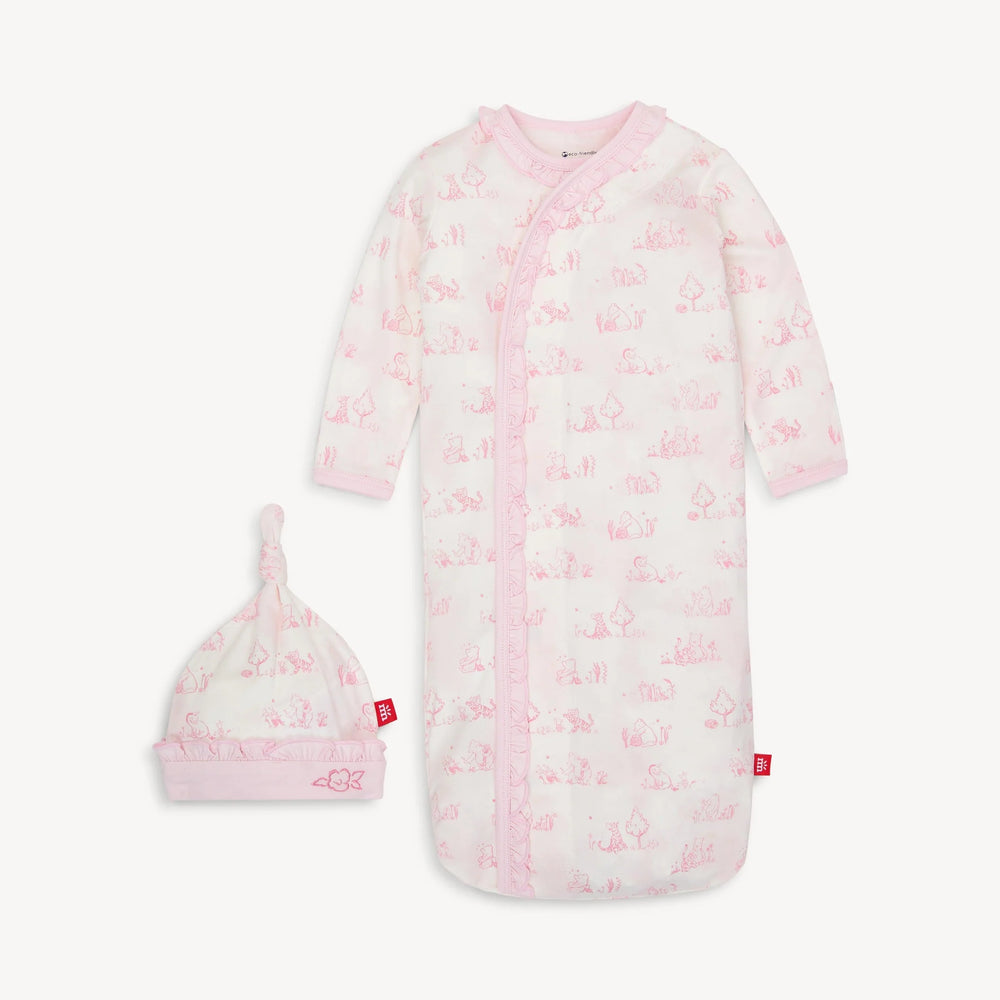 Disney Magnetic Me by Magnificent Baby Sweeter than Honey Modal Magnetic Cozy Sleeper Gown + Hat Set - Eden Lifestyle