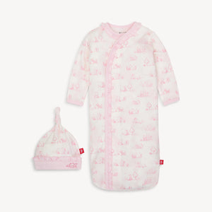 Disney Magnetic Me by Magnificent Baby Sweeter than Honey Modal Magnetic Cozy Sleeper Gown + Hat Set - Eden Lifestyle