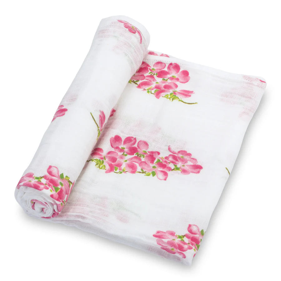 Dogwoods In Bloom Baby Muslin Swaddle Blanket - Eden Lifestyle