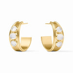 Dolce Stone Hoop Gold Iridescent Clear Crystal - Eden Lifestyle