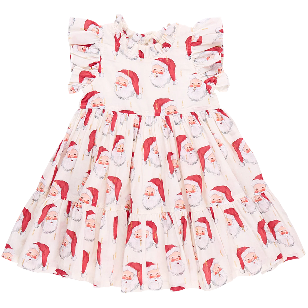 Girls Jennifer Dress Vintage Santa - Eden Lifestyle