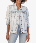 KUT from the Kloth Emma Boyfriend Denim Jacket (Dandy Wash) - Eden Lifestyle