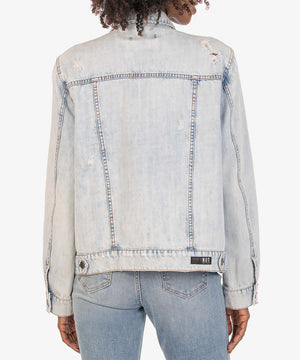 KUT from the Kloth Emma Boyfriend Denim Jacket (Dandy Wash) - Eden Lifestyle