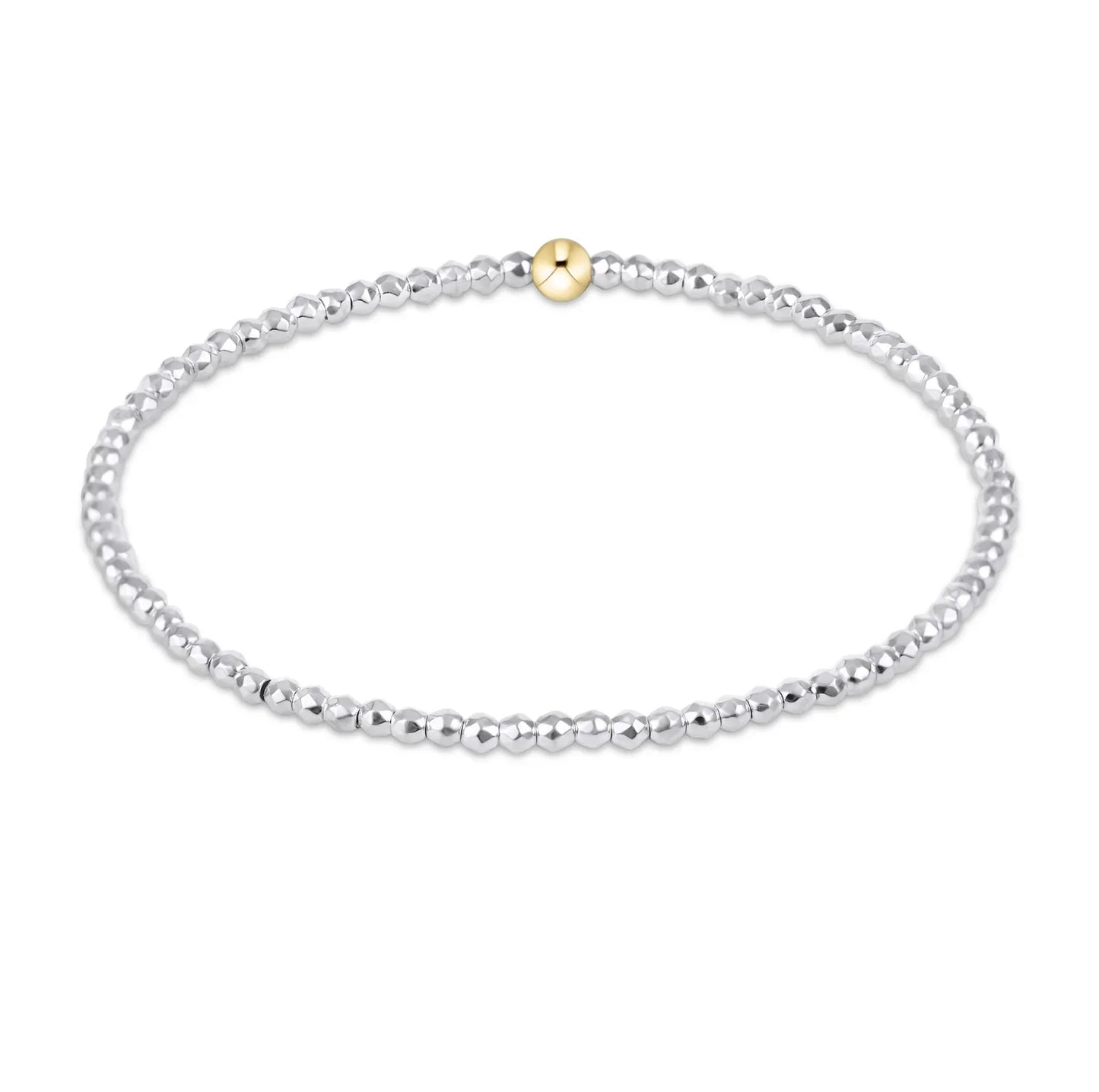 Enewton Bright Silver Faceted Hematite 2mm Bead Bracelet - Eden Lifestyle
