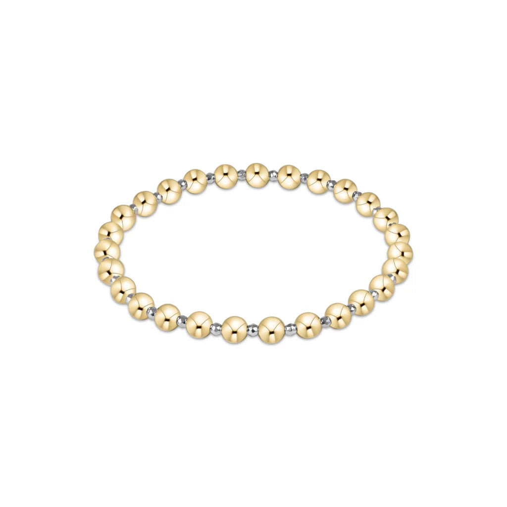 Enewton Bright Silver Hematite Grateful Pattern 5mm Bead Bracelet - Eden Lifestyle