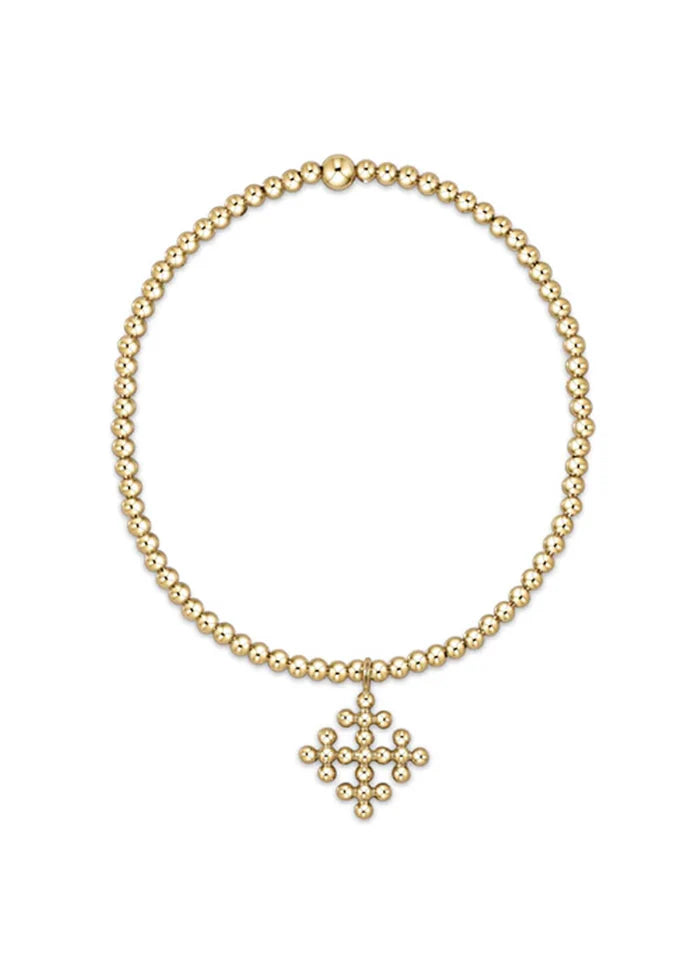 Enewton Classic Gold 2.5mm Bead Bracelet - Classic Beaded Signature Cross Encompass Gold Charm - Eden Lifestyle