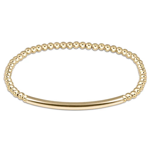 Enewton Classic Gold 3mm Bead Bracelet - Bliss Bar Smooth - Eden Lifestyle