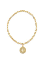 Enewton Classic Gold 3mm Bead Bracelet - Signature Cross Gold Disc - Eden Lifestyle
