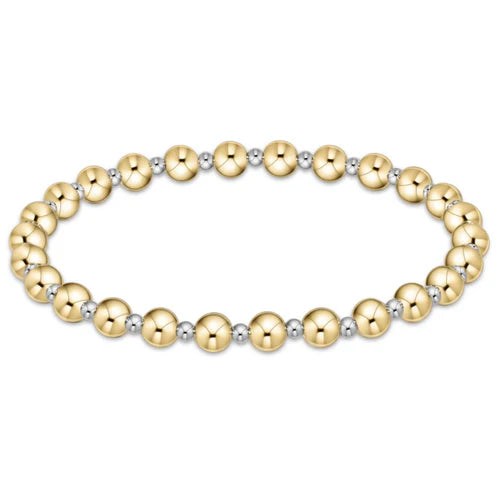 Enewton Classic Grateful Pattern 5mm Bead Bracelet - Mixed Metal - Eden Lifestyle