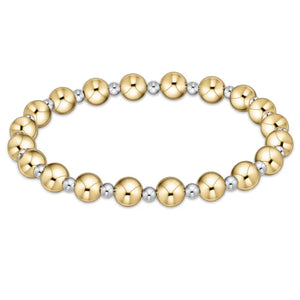 Enewton Classic Grateful Pattern 6mm Bead Bracelet - Mixed Metal - Eden Lifestyle