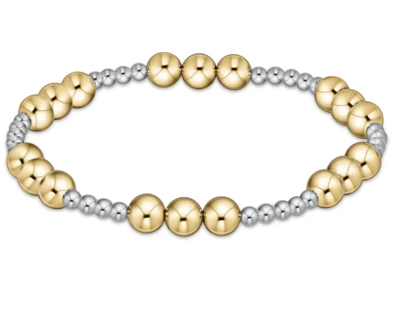 Enewton Classic Joy Pattern 6mm Bead Bracelet - Mixed Metal - Eden Lifestyle