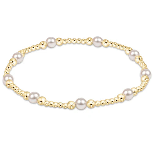 Enewton Classic Purpose Pattern 4mm Bead Bracelet - Pearl - Eden Lifestyle