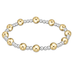 Enewton Classic Sincerity Pattern 6mm Bead Bracelet - Mixed Metal - Eden Lifestyle