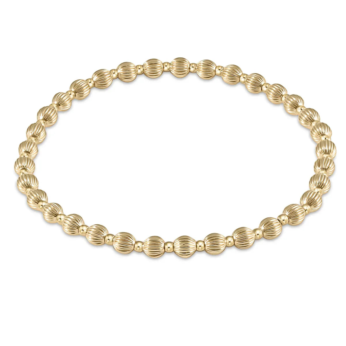 Enewton Dignity Grateful Pattern 4mm Bead Bracelet - Gold - Eden Lifestyle