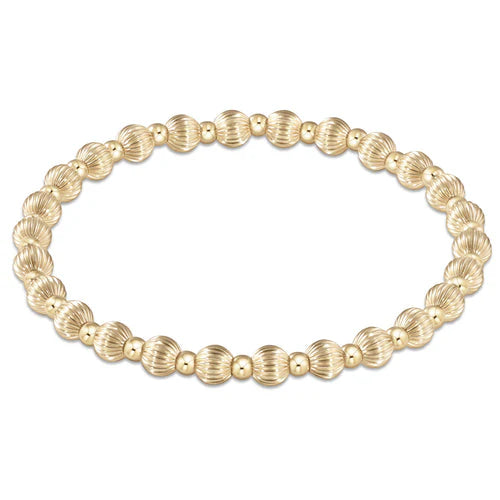 Enewton Dignity Grateful Pattern 5mm Bead Bracelet - Gold - Eden Lifestyle