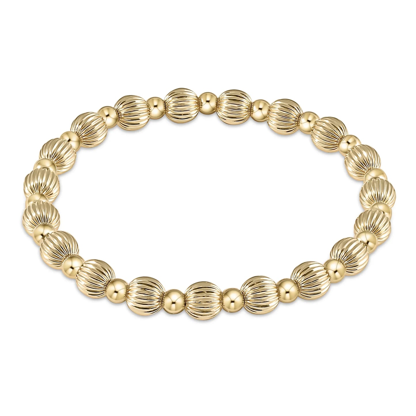 Enewton Dignity Grateful Pattern 6mm Bead Bracelet - Gold - Eden Lifestyle