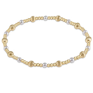 Enewton Dignity Sincerity Pattern 4mm Bead Bracelet - Pearl - Eden Lifestyle