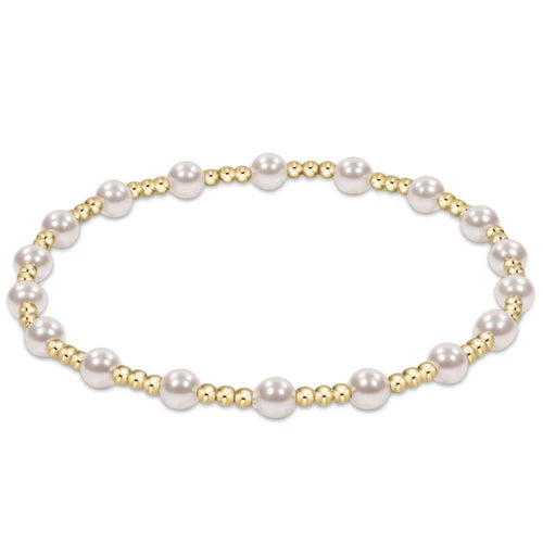 Enewton Egirl Classic Sincerity Pattern 4mm Bead Bracelet - Pearl - Eden Lifestyle