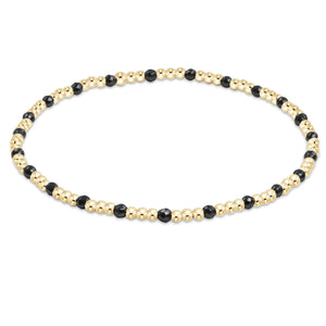 Enewton Gemstone Gold Sincerity Pattern 2mm Bead Bracelet - Faceted Hematite - Eden Lifestyle