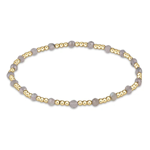 Enewton Gemstone Gold Sincerity Pattern 3mm Bead Bracelet - Labradorite - Eden Lifestyle