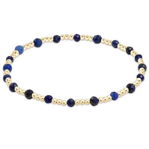 Enewton Gold Gemstone Sincerity Pattern 3mm Bead Bracelet - Lapis - Eden Lifestyle