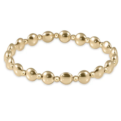 Enewton Harmony Gold Grateful Pattern 6mm Bead Bracelet - Eden Lifestyle