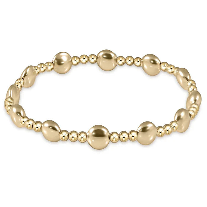 Enewton Harmony Gold Sincerity Pattern 6mm Bead Bracelet - Eden Lifestyle