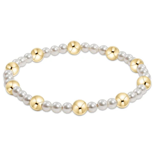 Enewton Pearl Sincerity Pattern 4mm Bead Bracelet - 6mm Gold - Eden Lifestyle