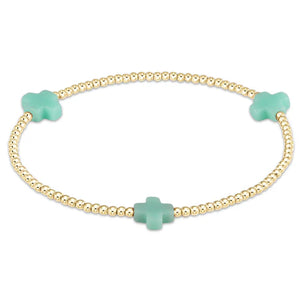 Enewton Signature Cross Gold Pattern 2mm Bead Bracelet - Eden Lifestyle