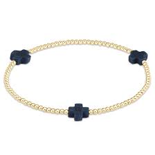 Enewton Signature Cross Gold Pattern 2mm Bead Bracelet - Eden Lifestyle