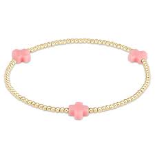 Enewton Signature Cross Gold Pattern 2mm Bead Bracelet - Eden Lifestyle
